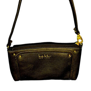 Nicole Miller Wristlet Clutch Wallet, 8" x 5”Thin Leather, 8 card & 3 long slots